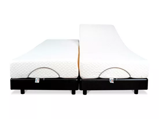 BELLECOUR LITERIE | Ensemble Duo SUPERFLEX 2x80x200 cm | Sommiers électriques + Matelas Mémoire de forme