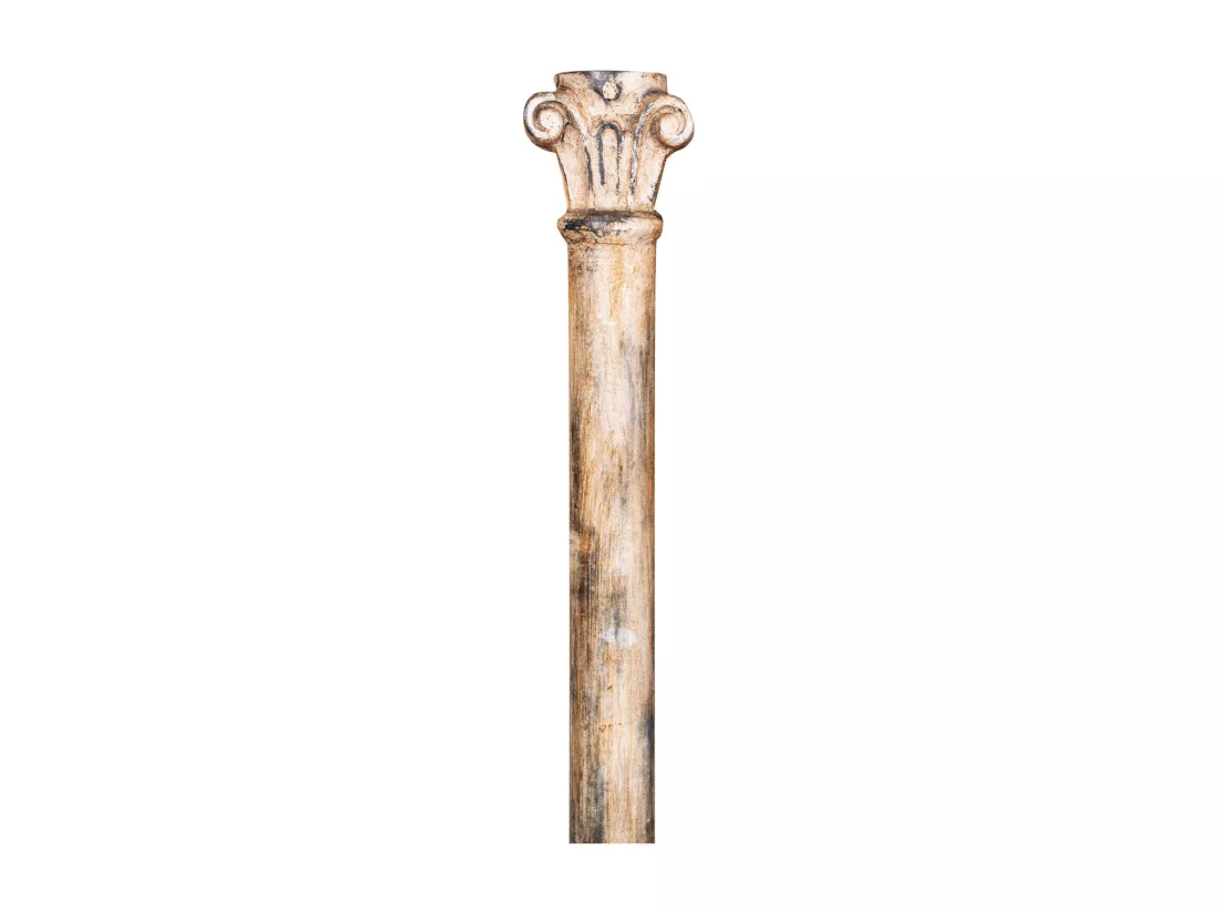 BISCOTTINI Colonne - Colonne en Fonte Finition Antique - Décorative - Jardin - Extérieur - Sculpture -Décoration de Jardin - 30x30x250cm