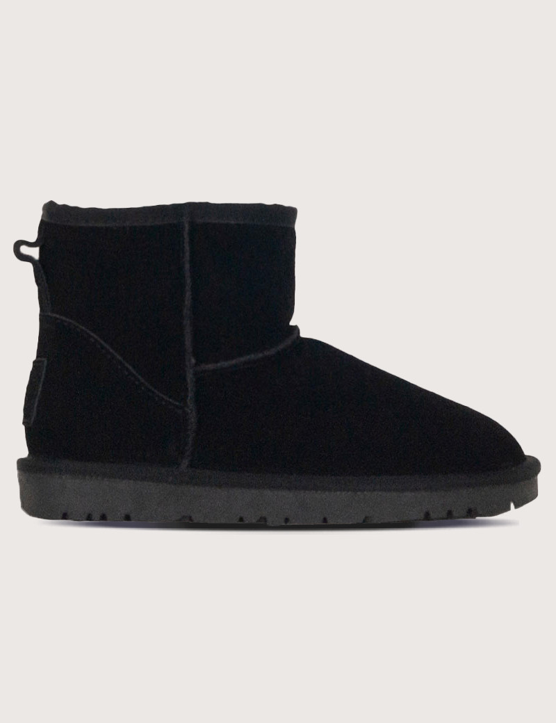 KELARA BOTTINES EFFET DAIM NOIRES
