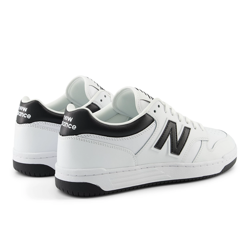 New Balance BB480 Sneakers, White/Black, 40.5