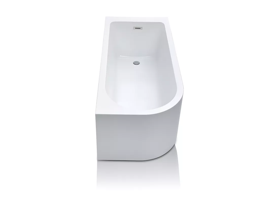 Baignoire d'angle - 240L - 170 x 75 x 58 cm - Blanche - Angle droit - ANIKA