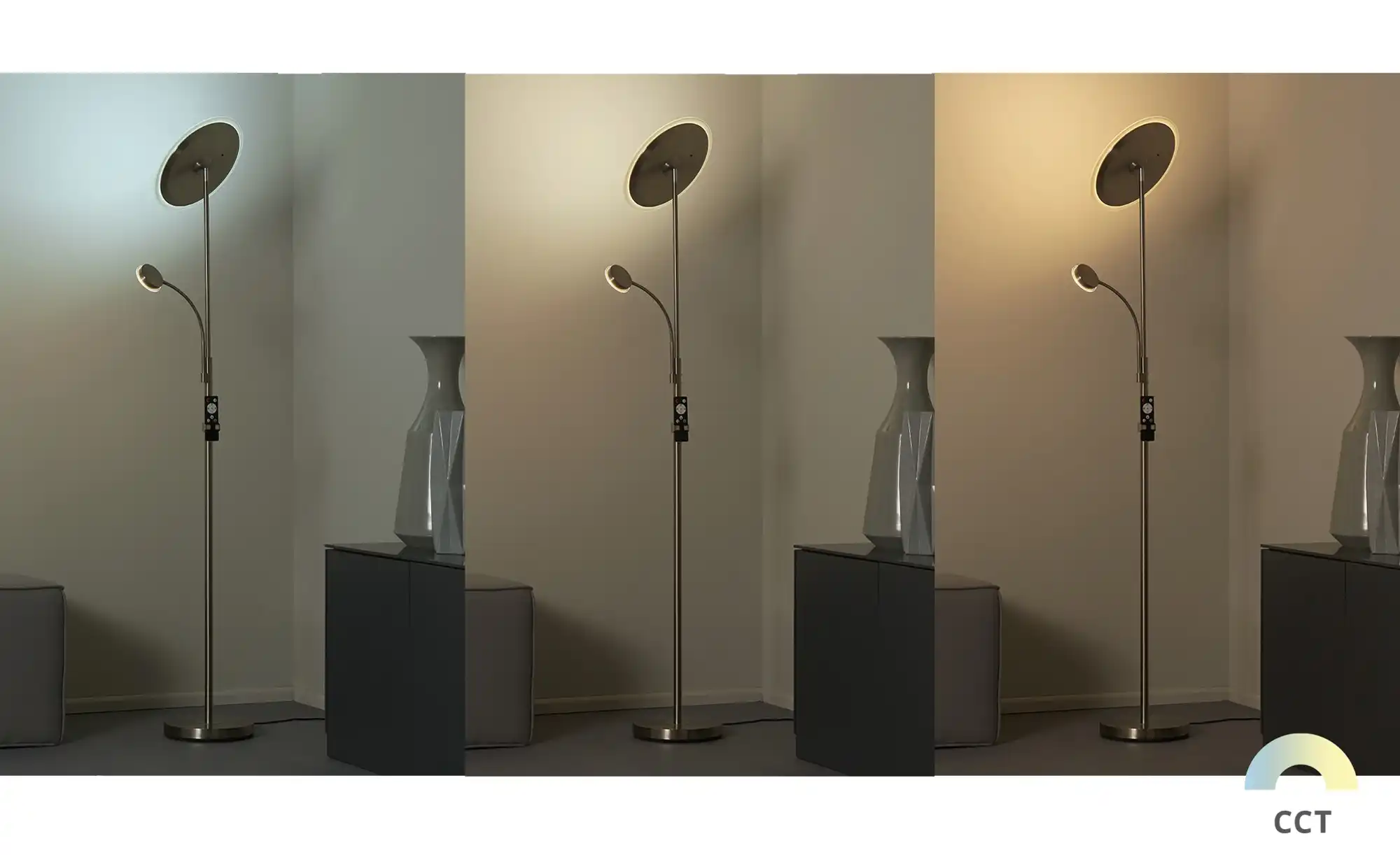 LED-Deckenfluter, 2-flammig mit Fernbedienung