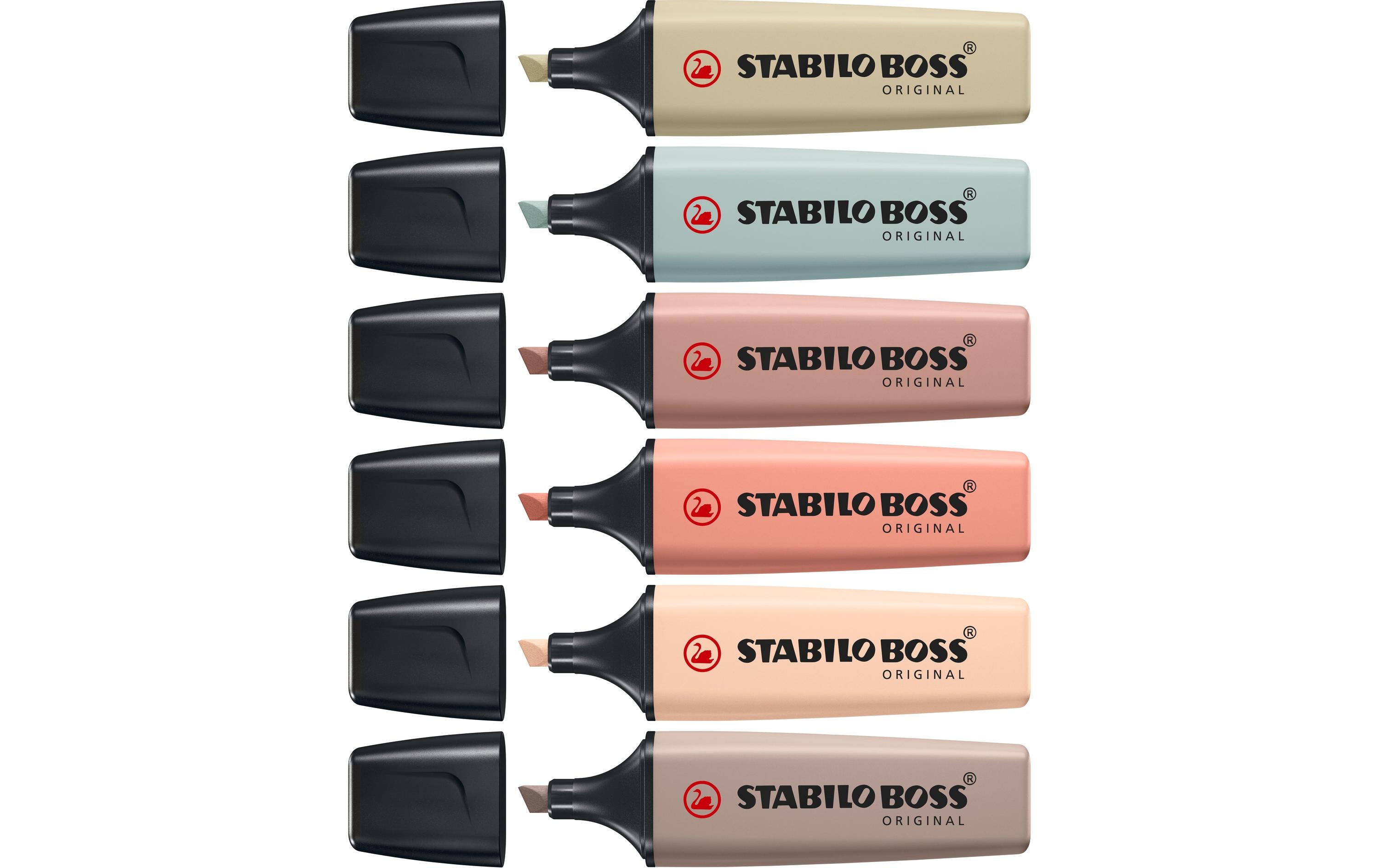 Textmarker BOSS ORIGINAL NatureColors 6er SetLeuchtmarker mit Keilspitze