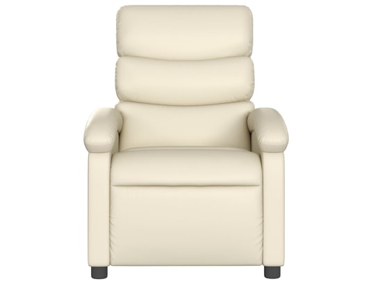 VIDAXL - Fauteuil Relaxation Fauteuil inclinable - Crème Similicuir - 70x92x99,5cm