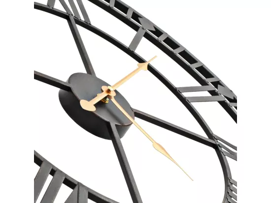 Horloge murale vintage avec mouvement à quartz Métal 60 cm XXL