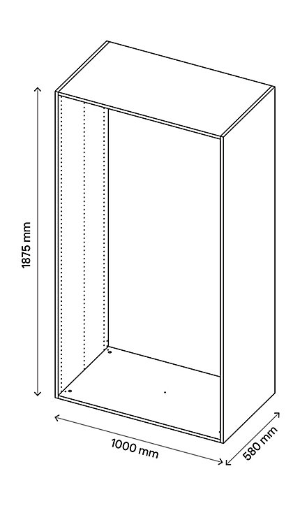 Caisson effet chêne GoodHome Atomia H. 187,5 x L. 100 x P. 58 cm