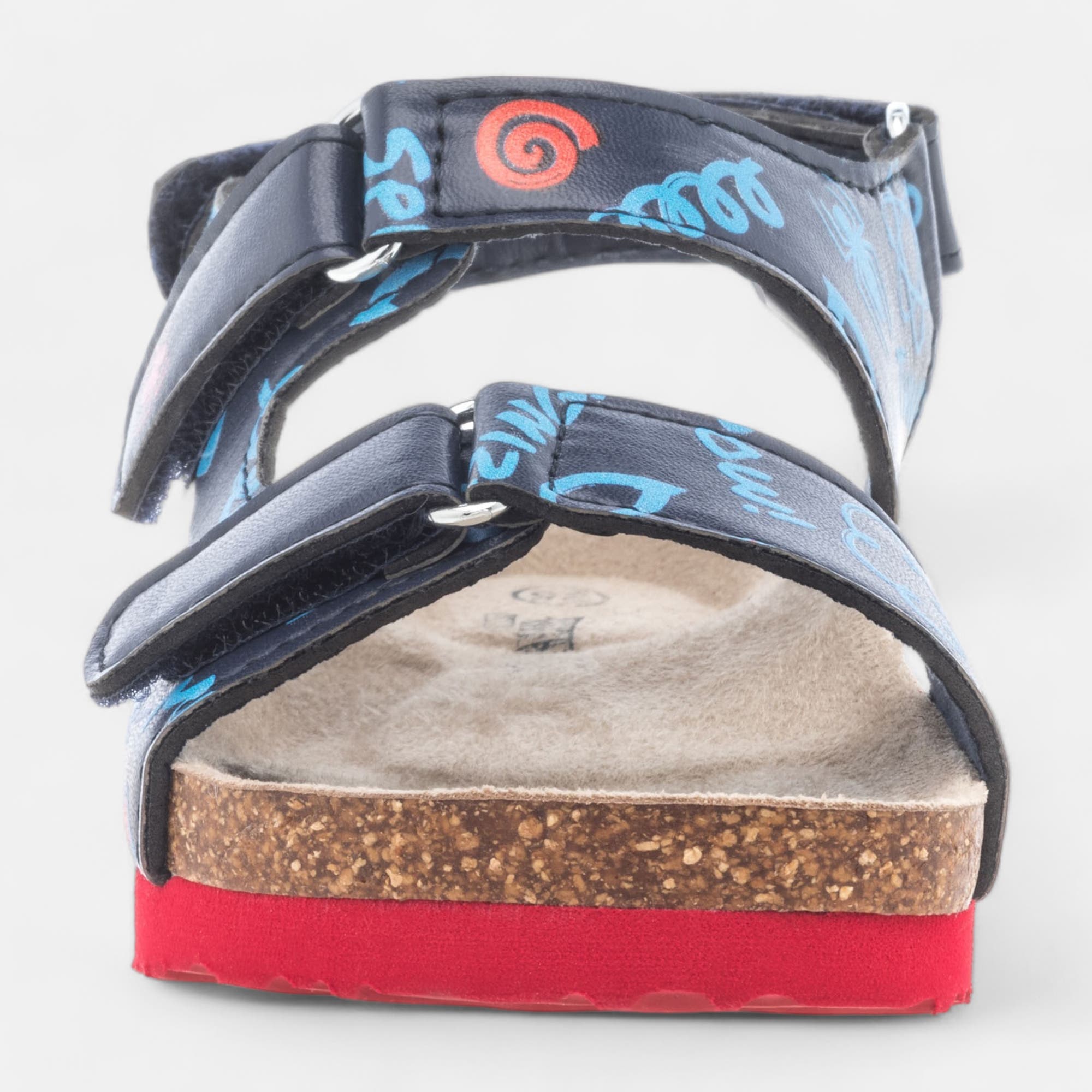 Mules semelle liège Garçon bleu marine