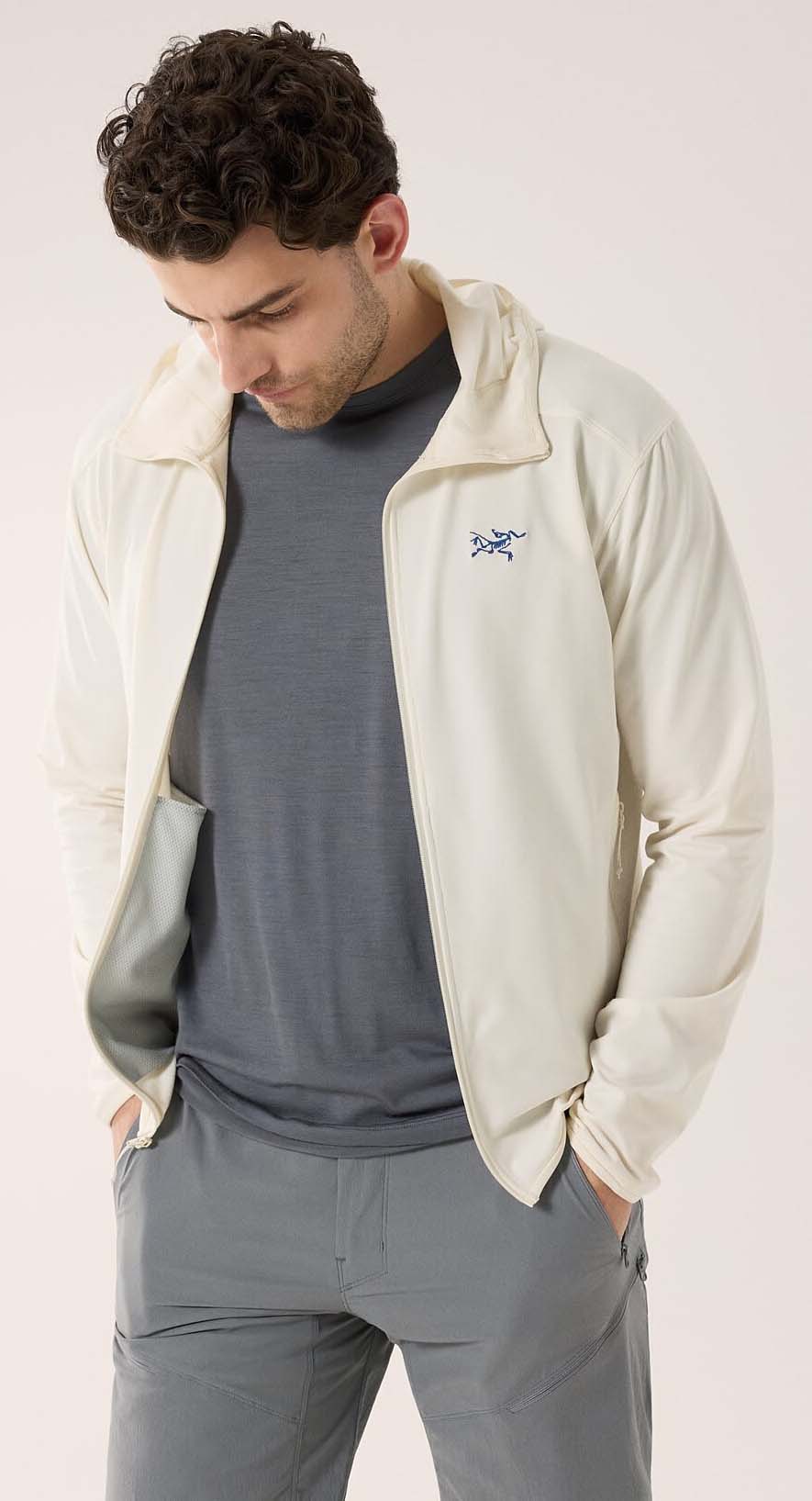 Kyanite Lightweight Hoody Herre Arctic Silk/Vitality