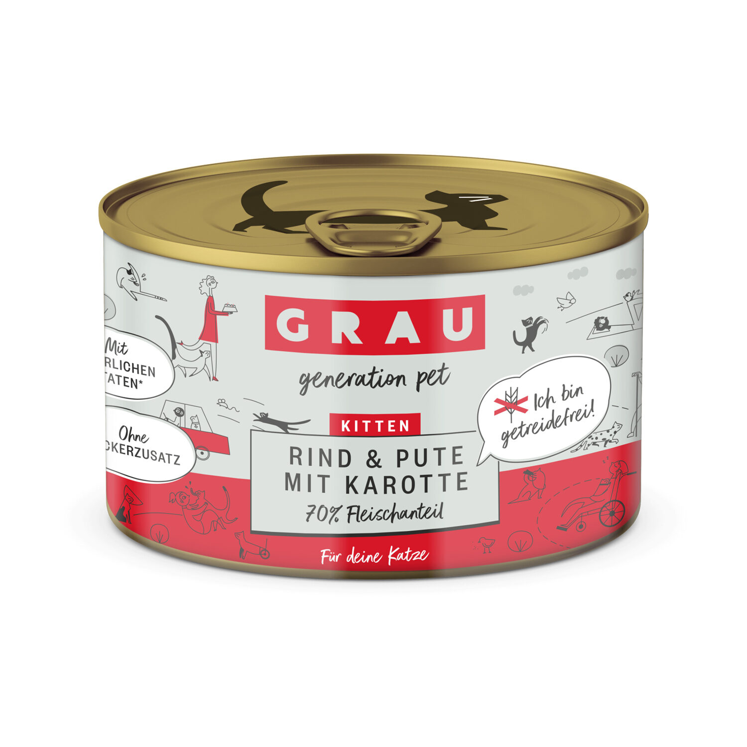 Grau Graanvrij Kittenvoer