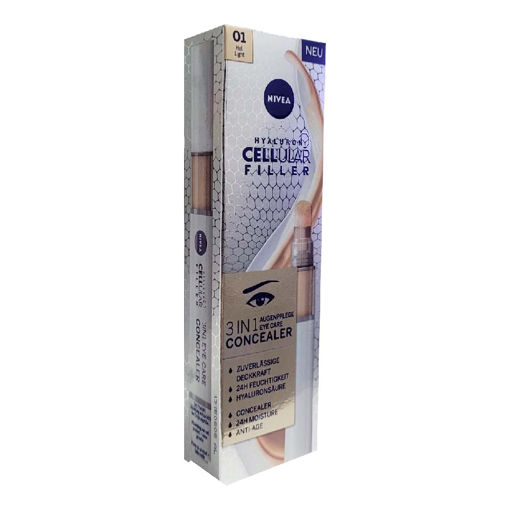 Nivea Hyaluron Cellular Filler 3in1 Augenpflege Concealer hell 4 ml MHD:30.3.26