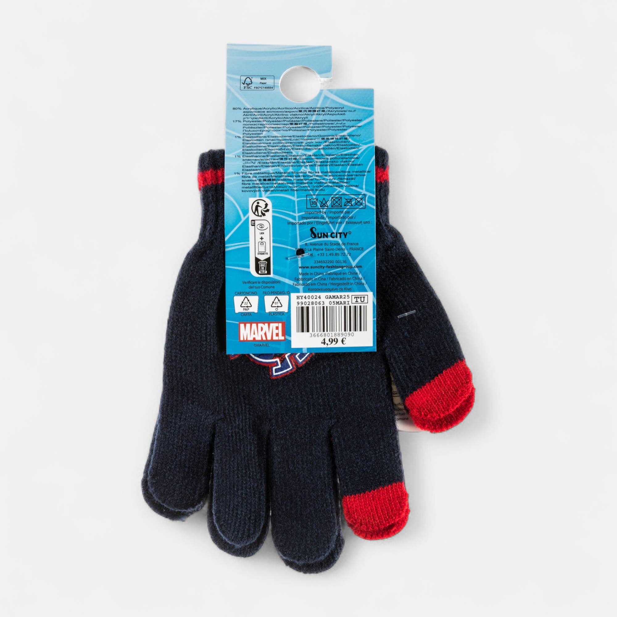 Gants bleu marine