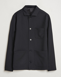 Filippa K Louis Wool Gabardine Shirt Jacket Black