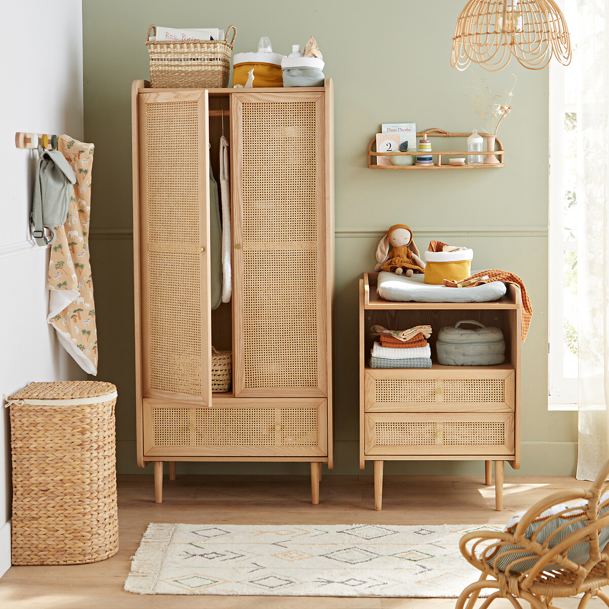 LA REDOUTE INTERIEURS<br>Roupeiro infantil em rattan, Tempa