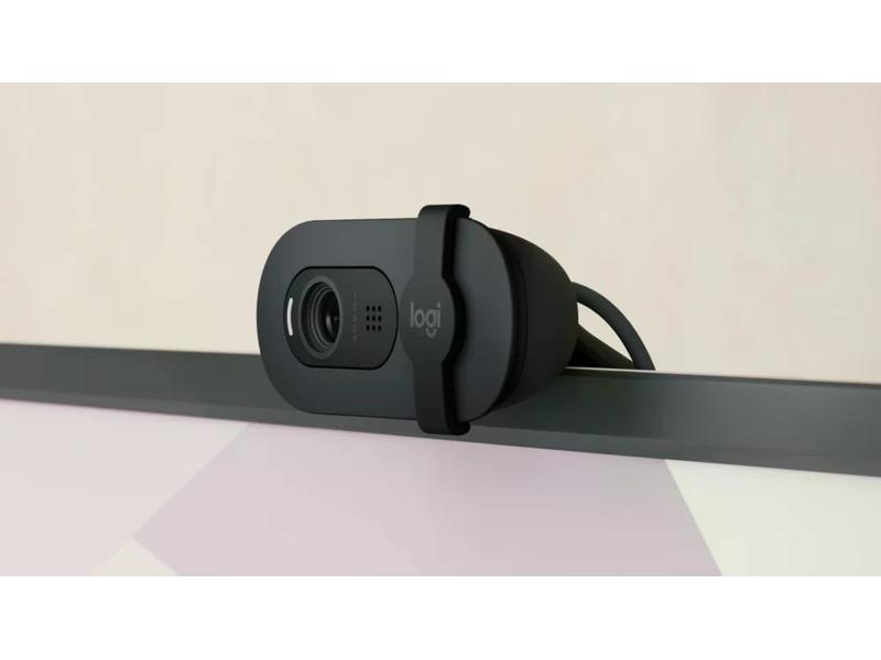 Logitech Webcam Brio 105 Full HD 1080p 30 fps Eine Full HD-Business-Webcam mit 1080p, automatischem Lichtausgleich und integrierter Abdeckblende