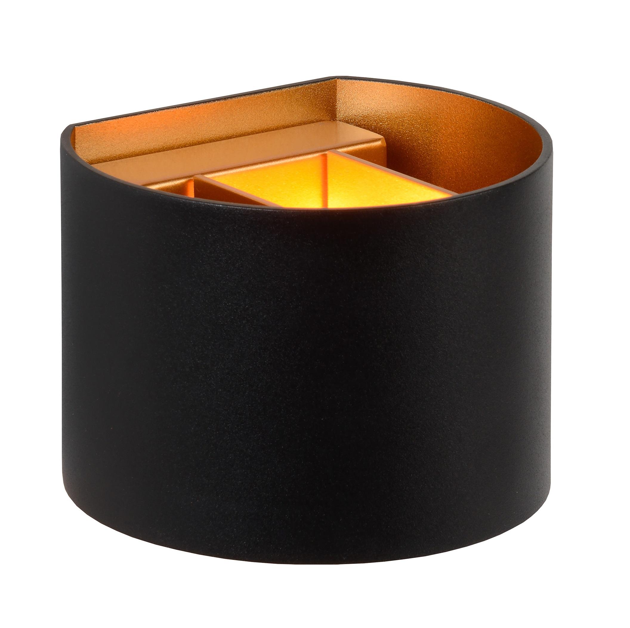 Xio wandlamp rond zwart