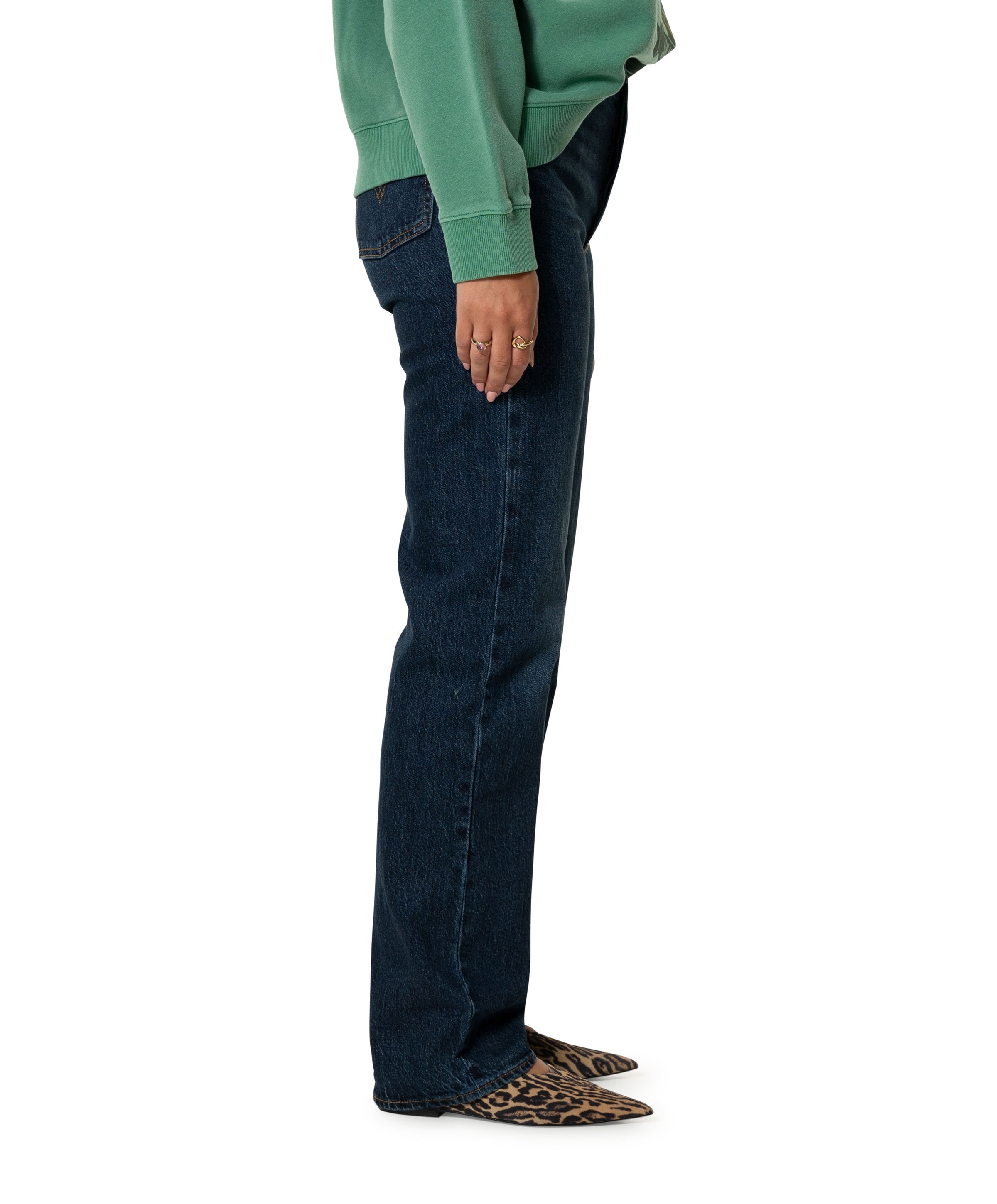 Levi's Ribcage full length dames jeans blauw