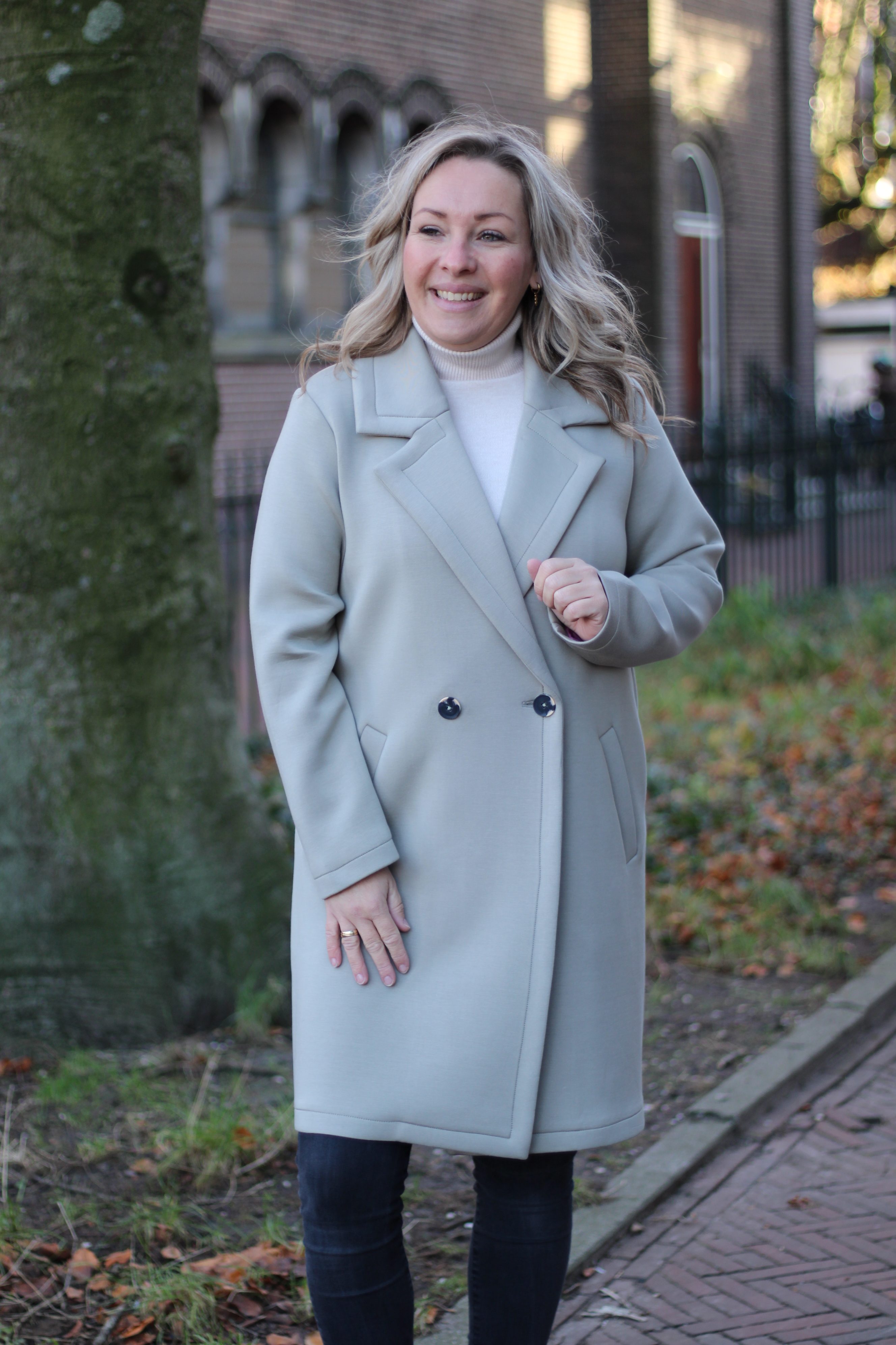 Rino & Pelle - Danja Double Breasted Coat - Dusty Khaki