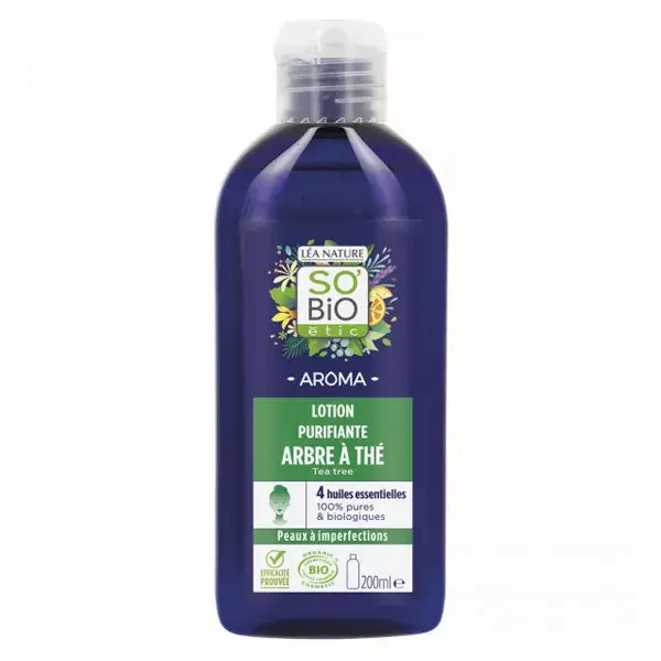 Loção Purificante Aromática So'Bio Étic com Óleo de Melaleuca Orgânico 200ml