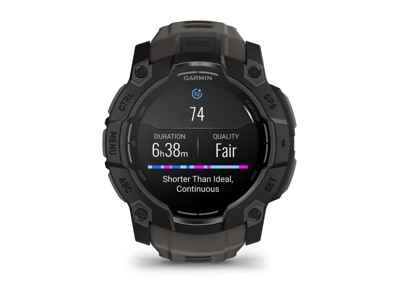 Garmin Instinct 3 AMOLED - 50 mm - sort fiberforstærket polymer - Ja smart ur med bånd - silikone - trækul - display 1.3