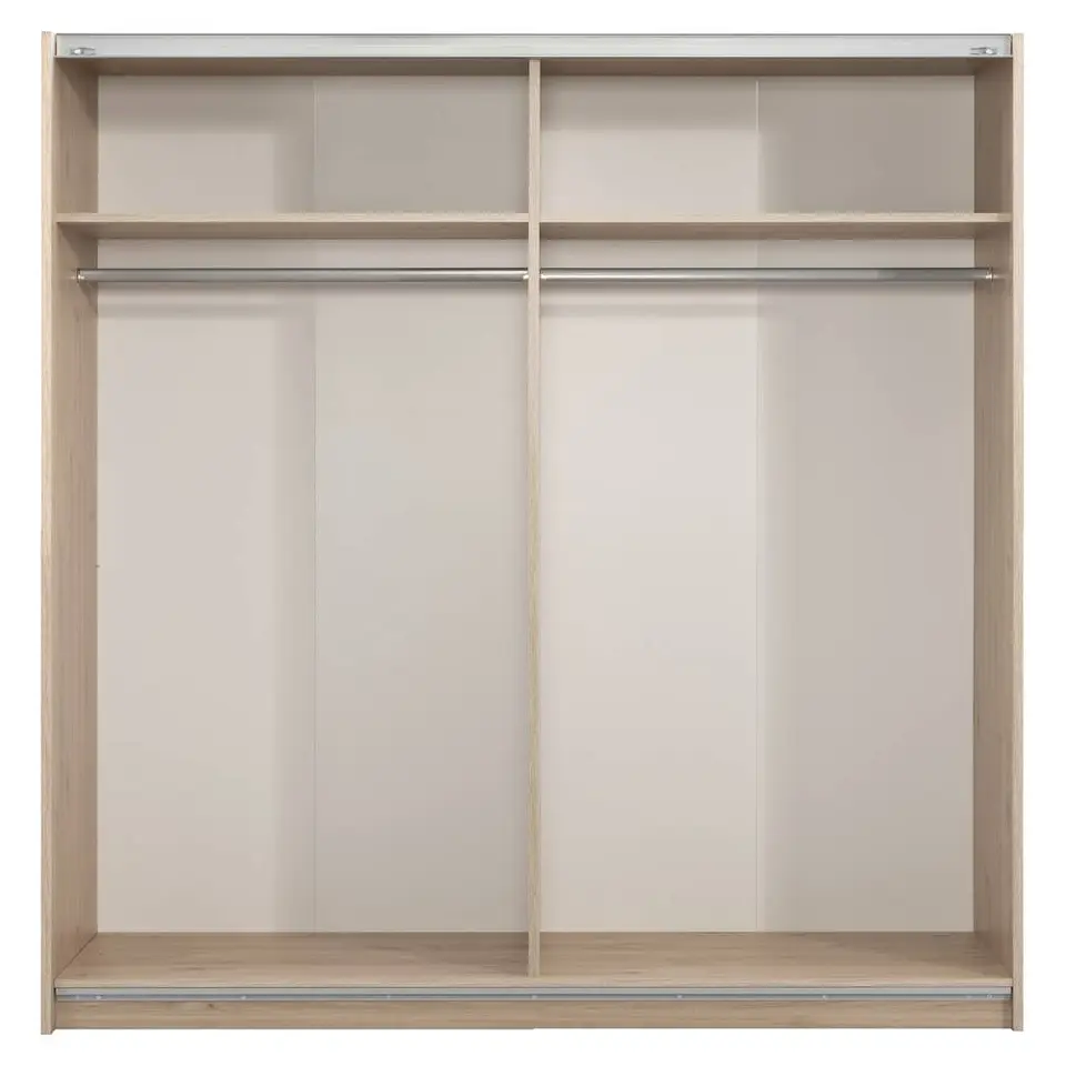 Schuifdeurkast Genua - eikenkleur/antraciet - 204x200x60 cm