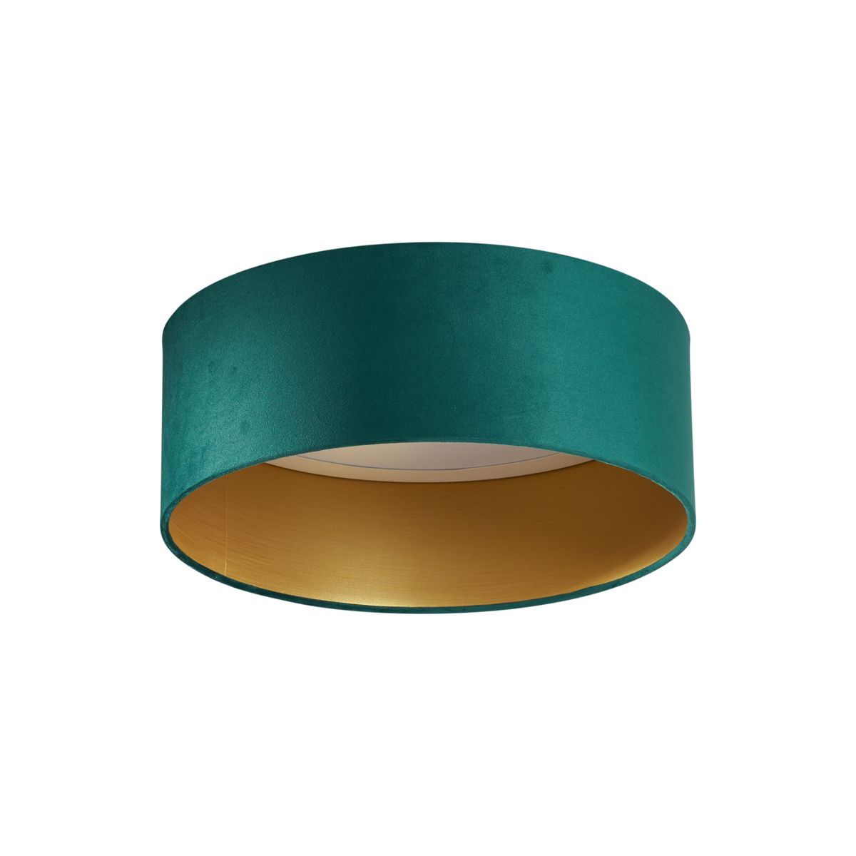Moderne plafondlamp groen velours 40cm incl. LED 3-staps dimbaar - Sue
