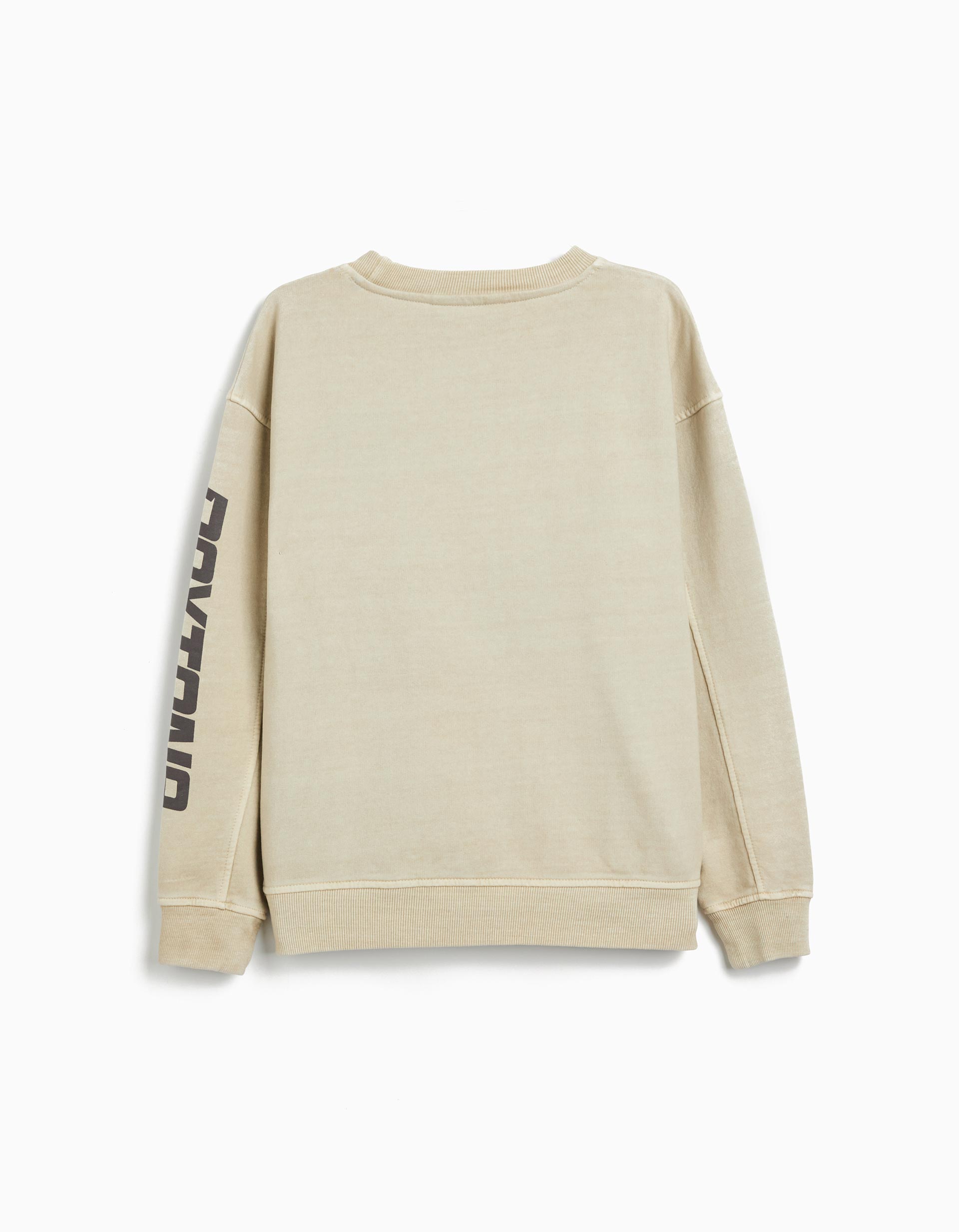 Sweatshirt de Felpa, Menino, Bege Claro