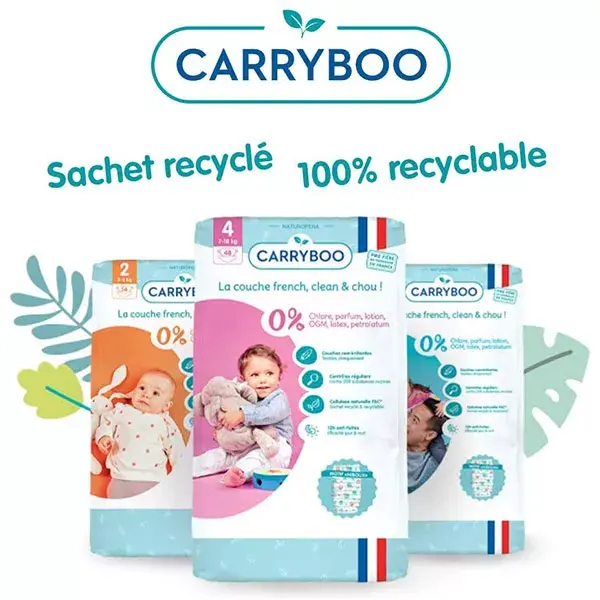 Fraldas Carryboo Midi T3 (4-9kg) - 54 unidades