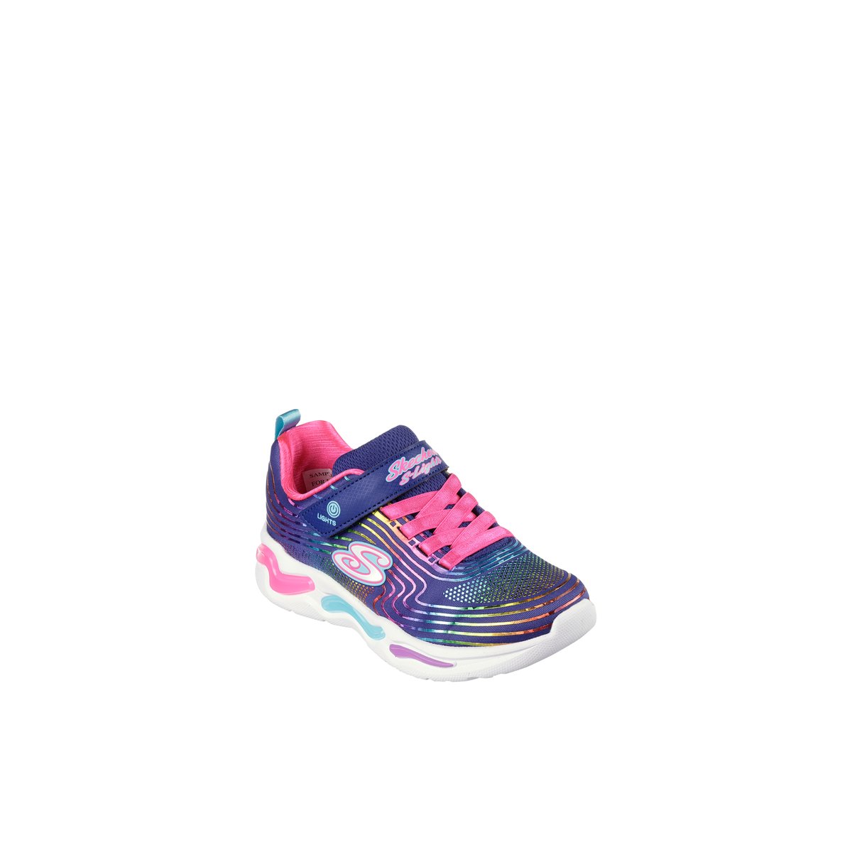 2X les points-Wavybeams-jg-Baskets - Talon plat - Marine Multi