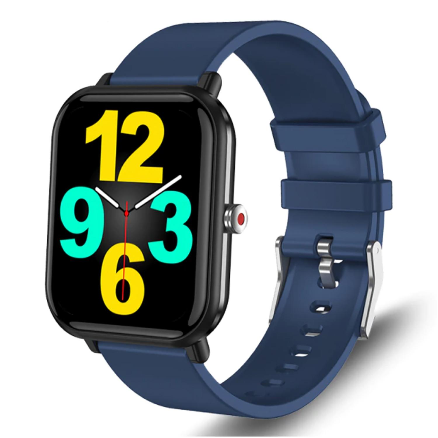 TPFNet Smart Watch / Fitness Tracker IP67 - Silikon Armband - Android & IOS - Schwarz