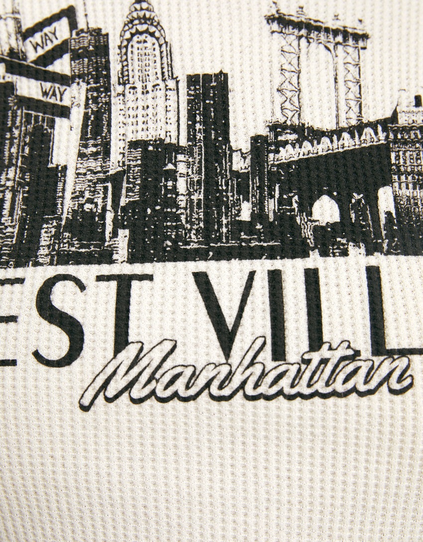 Camiseta de manga curta com estampa