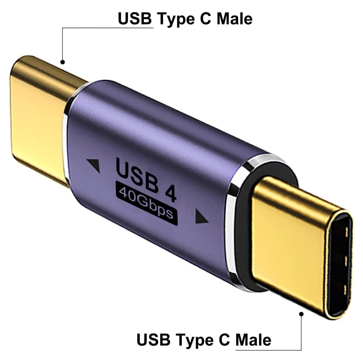 NÖRDIC USB4 adapter hann til hann 40G 8K60Hz PD100W