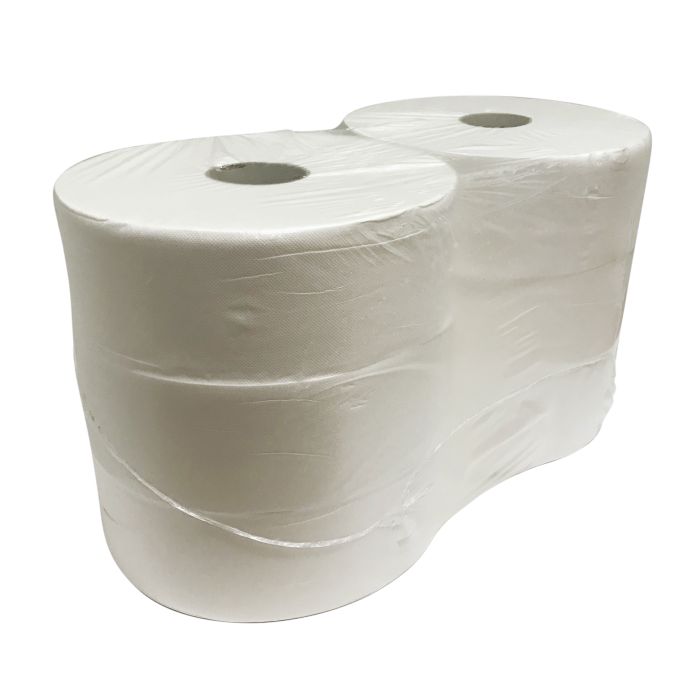 Toiletpapier maxi jumbo 6st cellulose 2L 6rollen 2-laags 380 Meter per Rol Cellulose