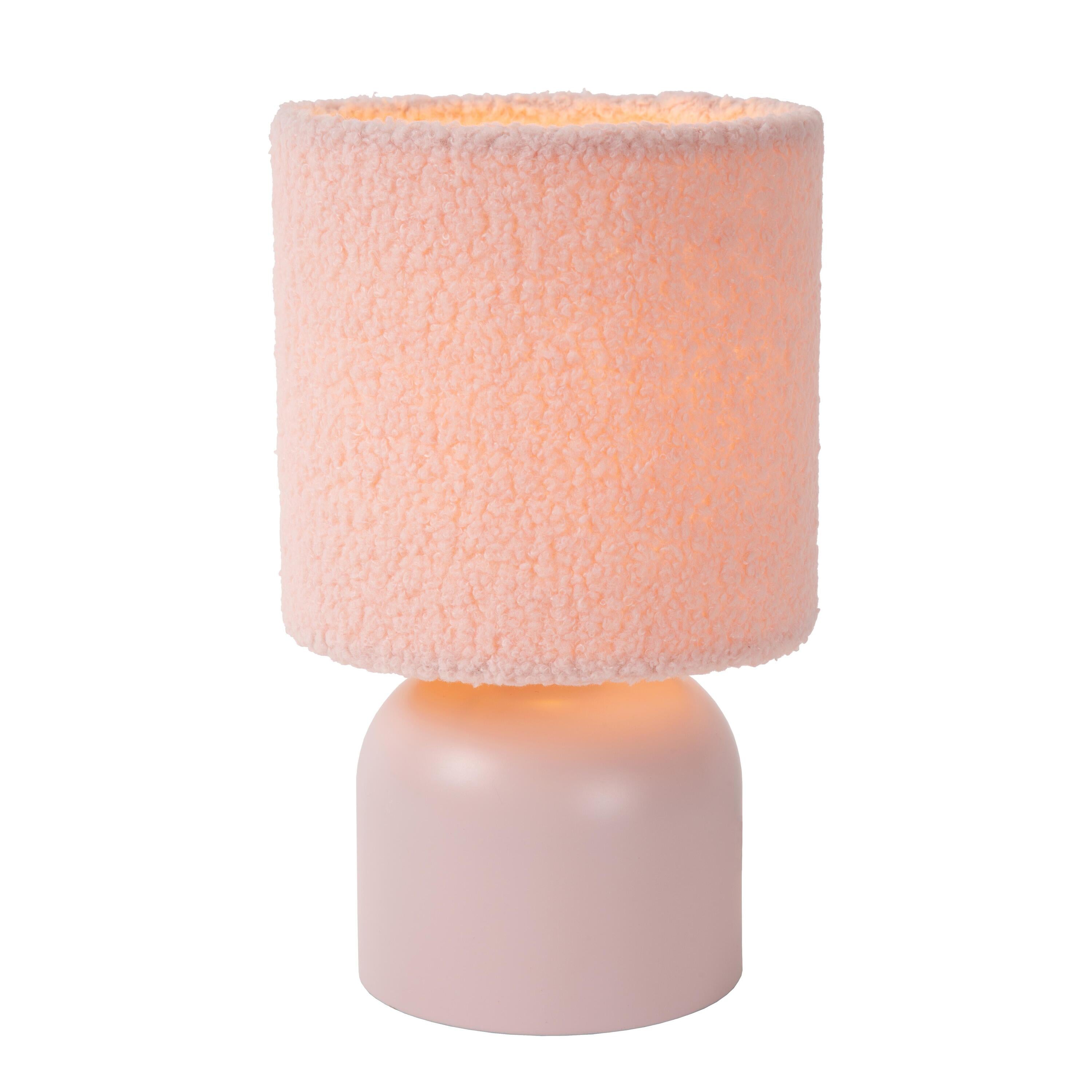 Woolly tafellamp roze
