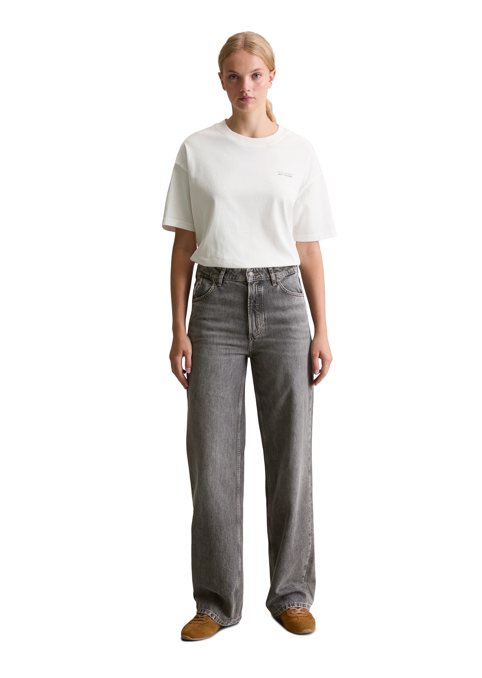 Marc O'Polo DENIM Weite Jeans »Tomma«, aus Bio-Baumwolle ohne Stretch, High Waist