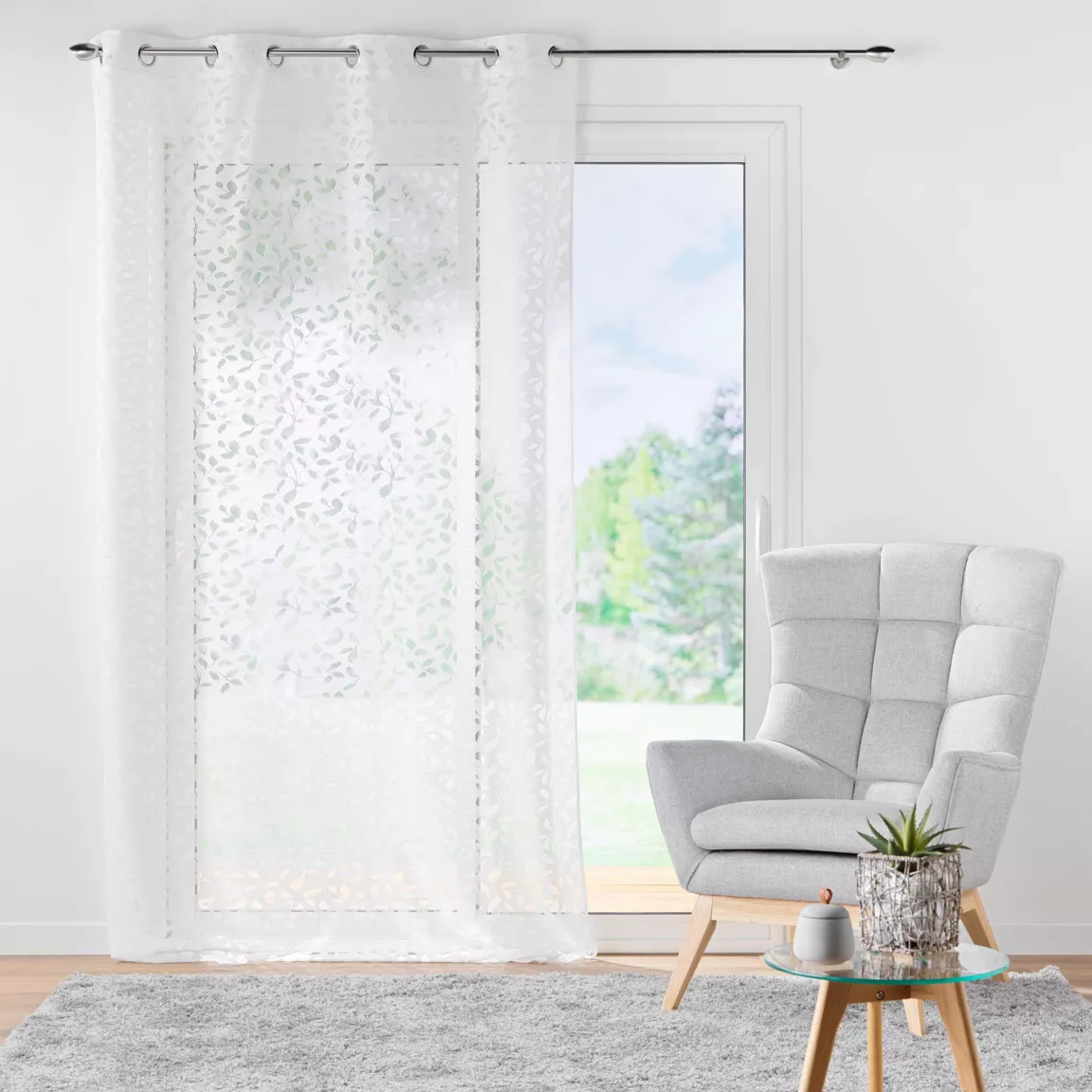 Voilage maille (140 x 240 cm) Manon Blanc