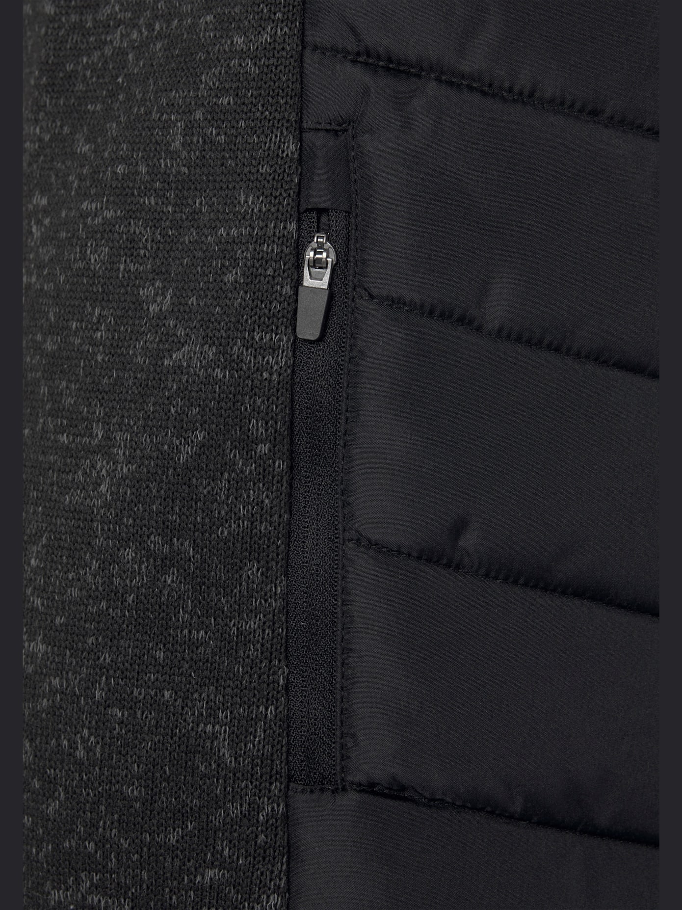 Doudoune manteau matelassé avec tricot polaire doux aux manches