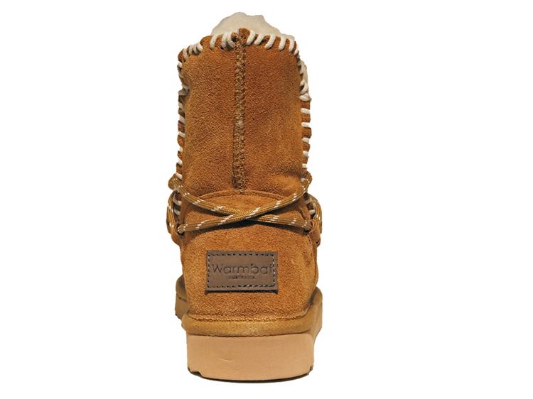 Warmbat WATURRA WOMEN SUEDE LACE BOOT cognac