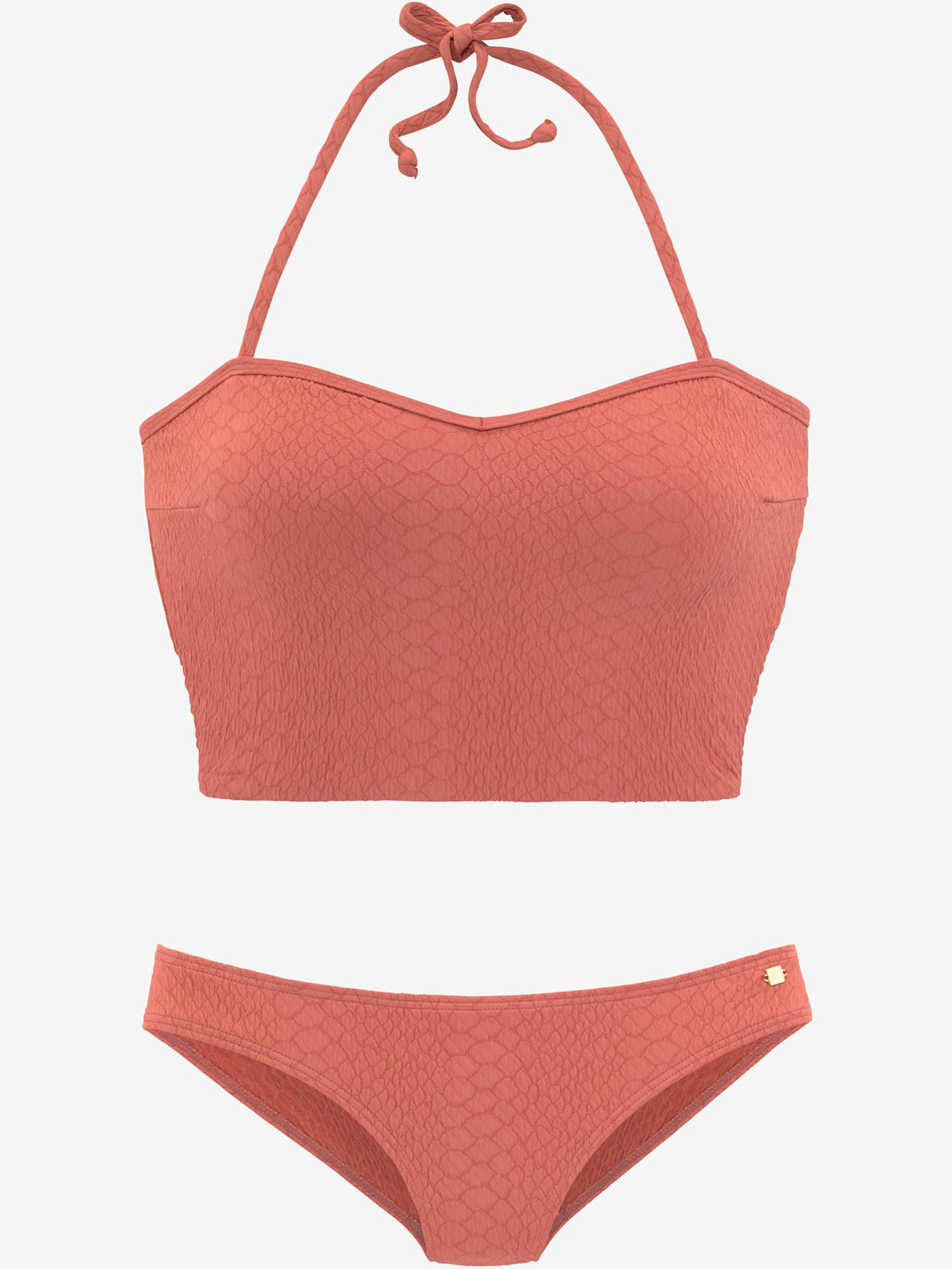 Haut de bikini bustier qualité structurée élégante au look animal