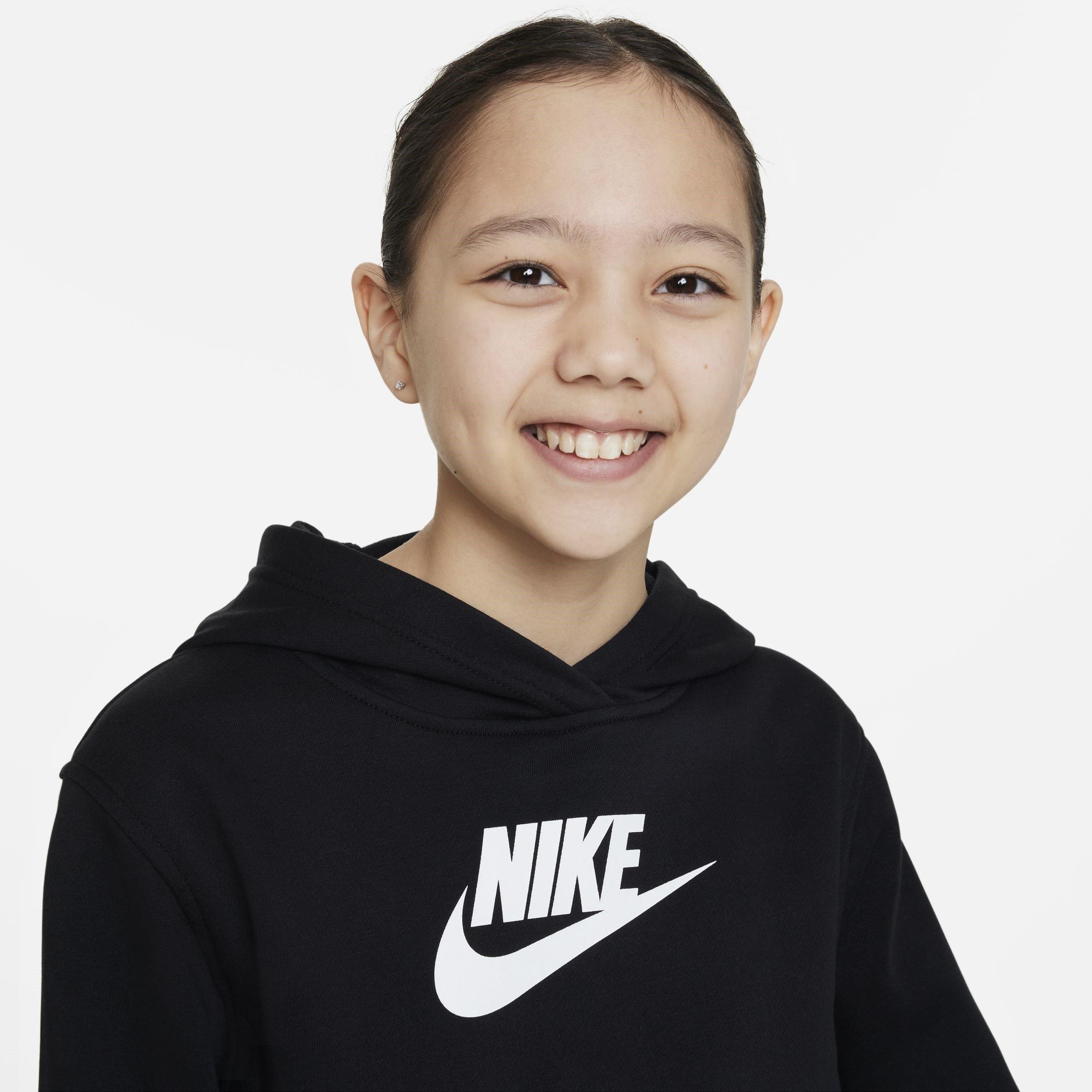 Nike Girls Sportswear Club Fleece Crop Hoodie
