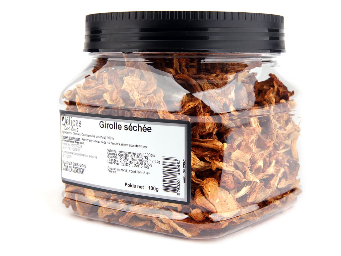 Girolles déshydratées - 100 g - Délices des bois