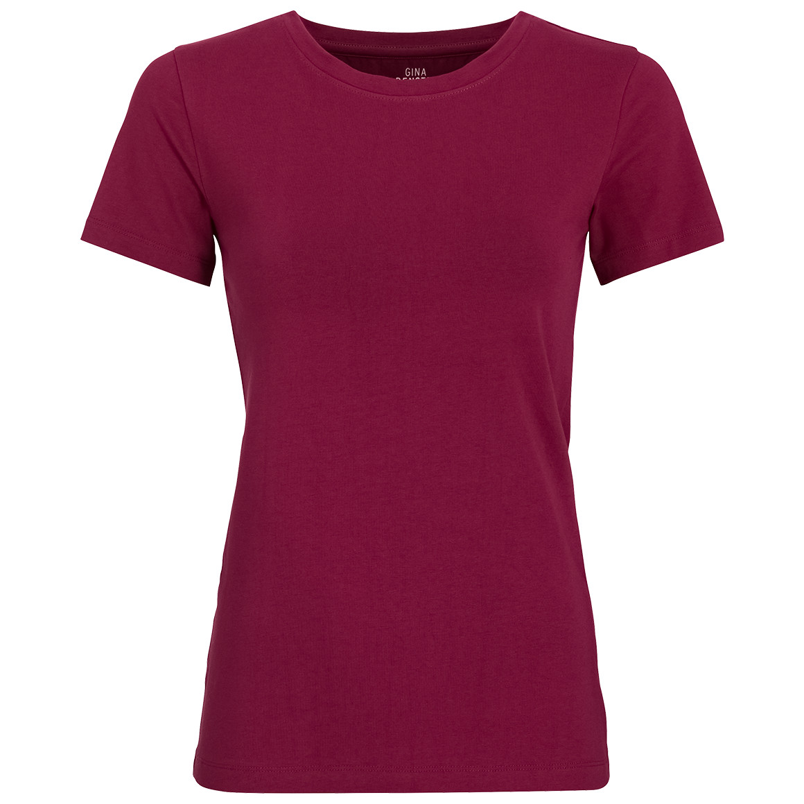 Gina Benotti Damen T-Shirt im Basic-Look dunkelrot