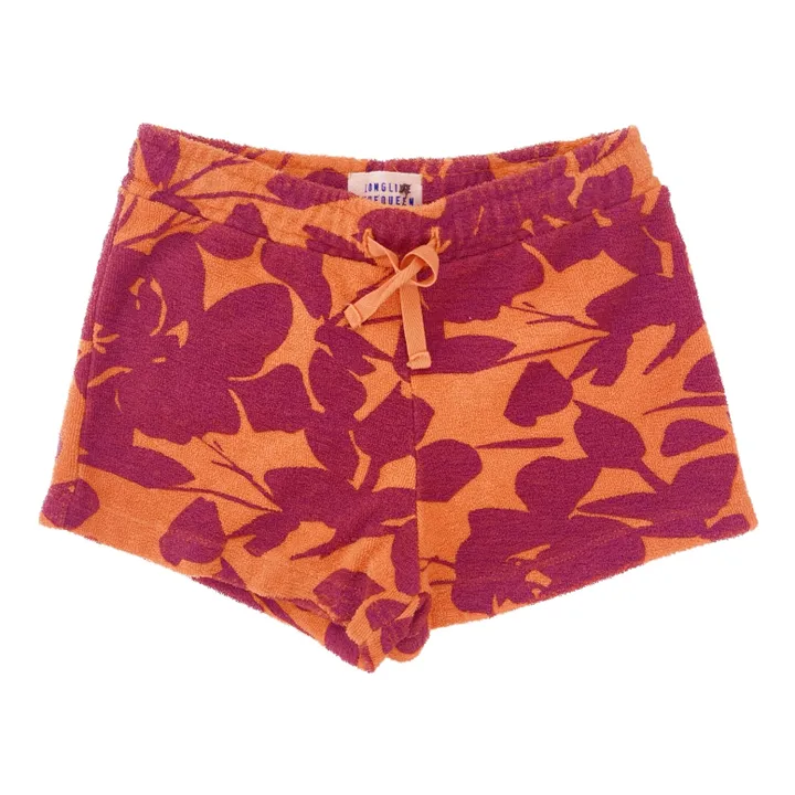 Longlivethequeen Short Fleurs Eponge | Orange