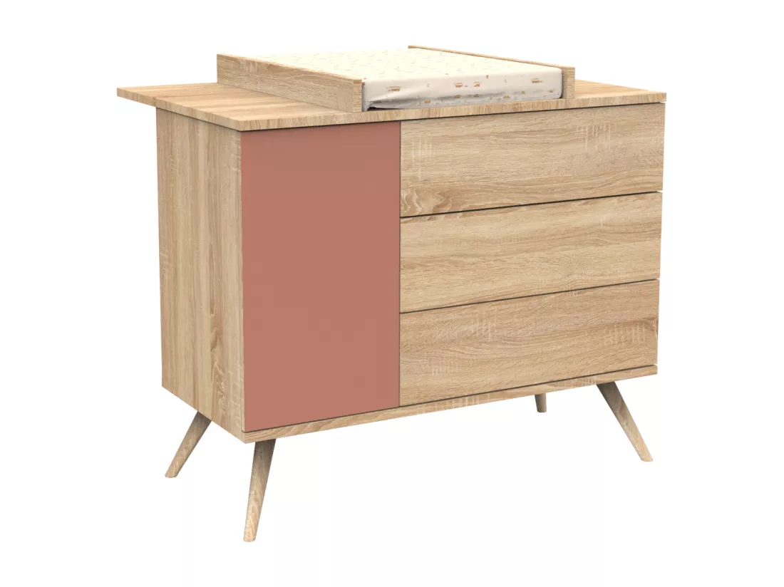 Commode 1 porte et 3 tiroirs