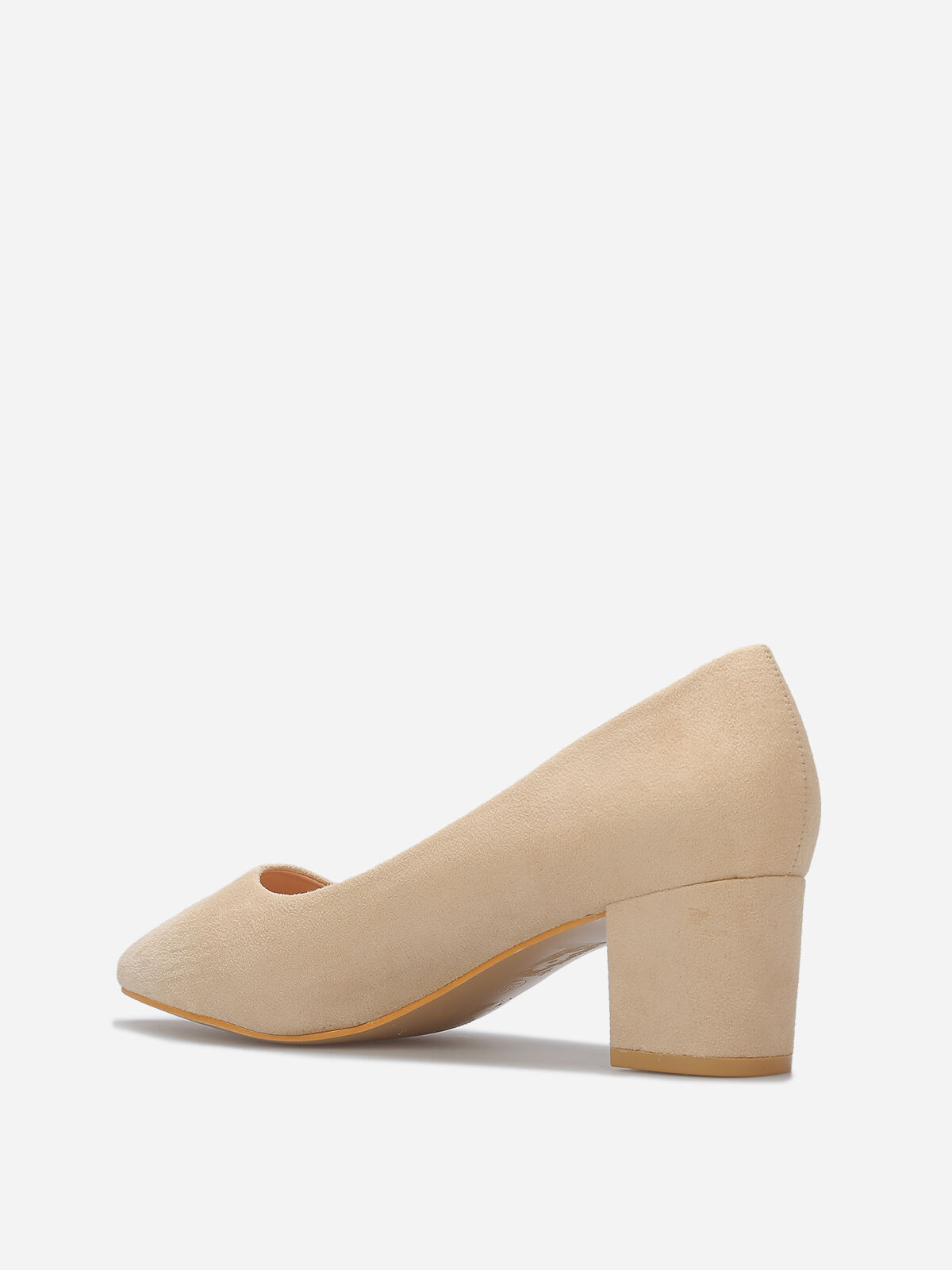 Escarpins en suédine à bout pointu- Beige