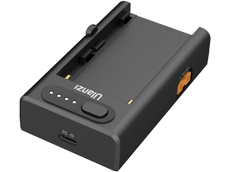 Ulanzi Ladegerät NP-F01 Ulanzi NP-F01 Multifunktionales Akku-Ladegerät/Netzteil für Sony L-Serie, AC, Chemie-Li-Ion, 1 Position, W/O-Ausgang, USB, Quick Charge