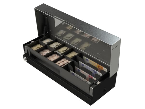 APG 460MOD03 Flip Lid - Elektronisk kassaskuff - svart