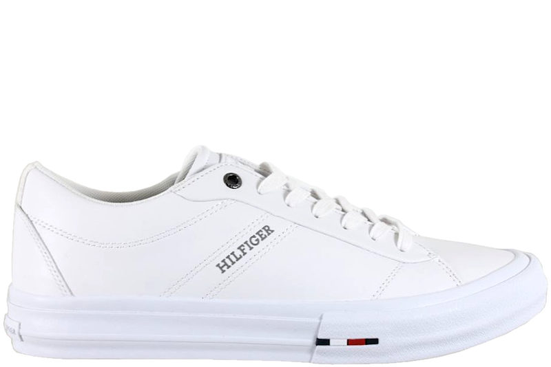 TOMMY HILFIGER TH HI VULC STREET RWB LTH LOW WHITE