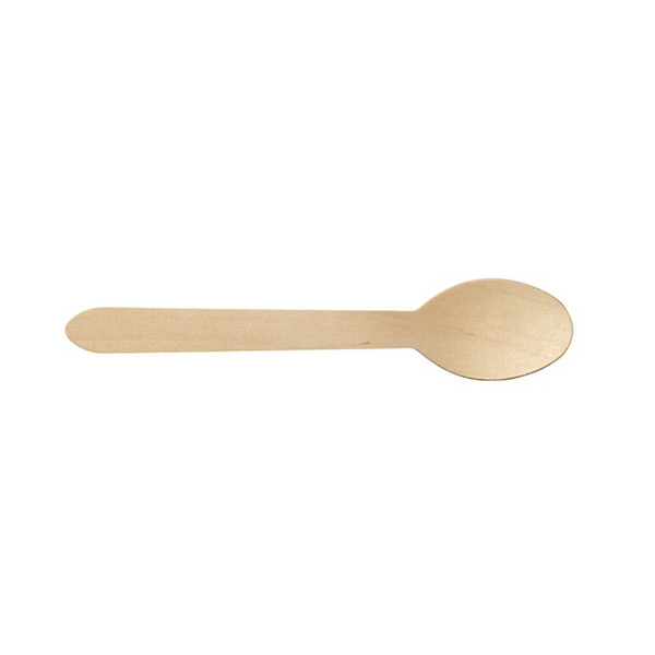 Grandes cuillères en bois L. 15,9 cm - Lot de 50