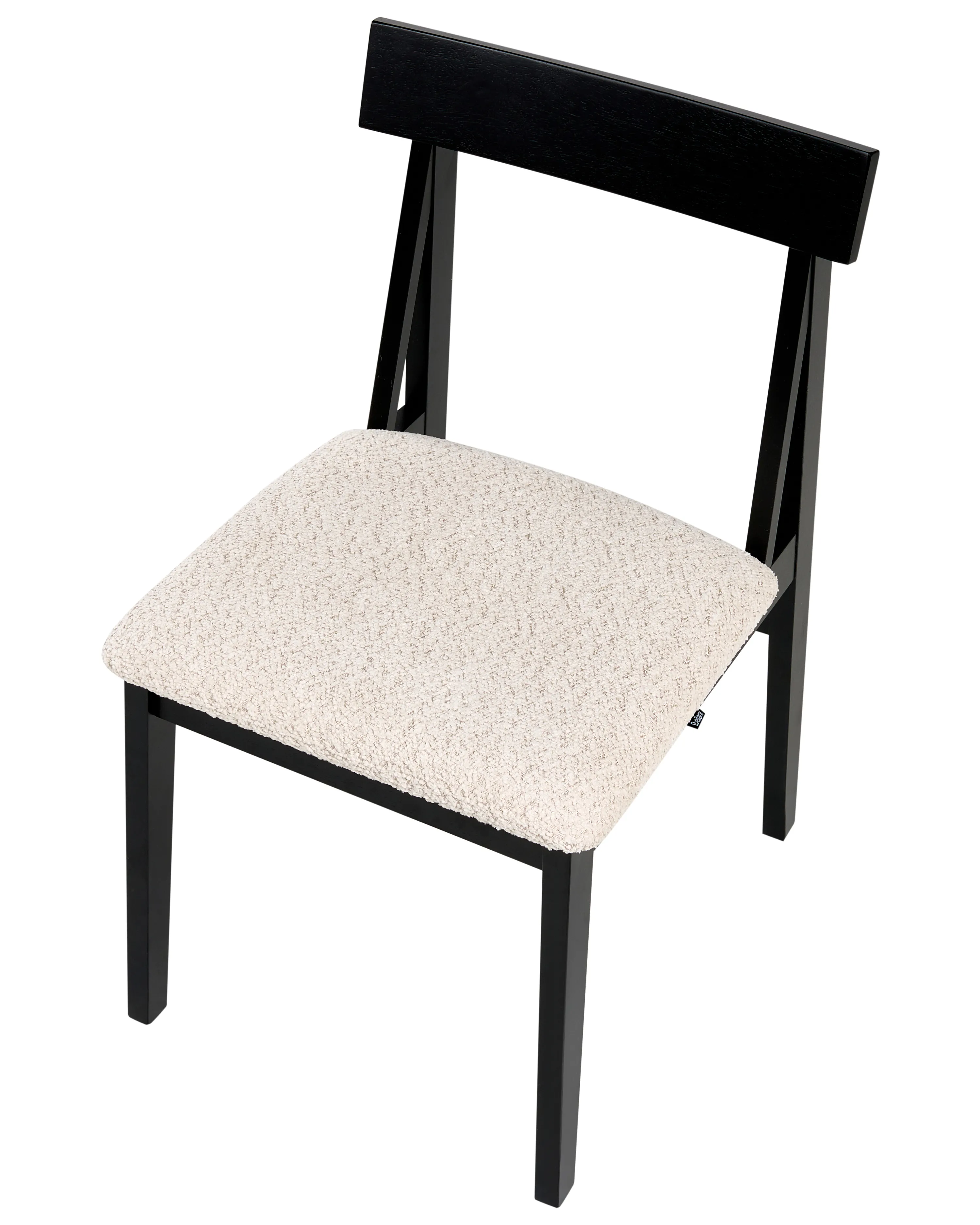 Set van 2 eetkamerstoelen ISLE Hout Zwart/beige