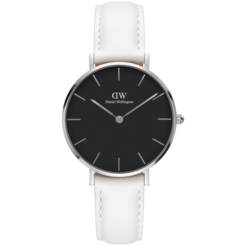 Montre à quartz - Acier inoxydable argenté & cuir - Femme
